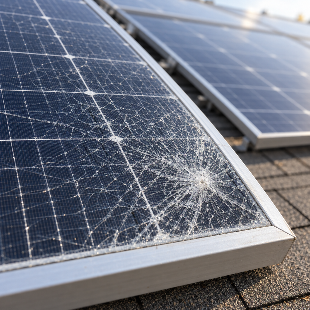 solar panel repair technician on a Pittsfield roof